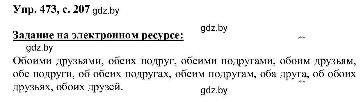 Решение 2. номер 473 (страница 207) гдз по русскому языку 6 класс Мурина, Игнатович, учебник