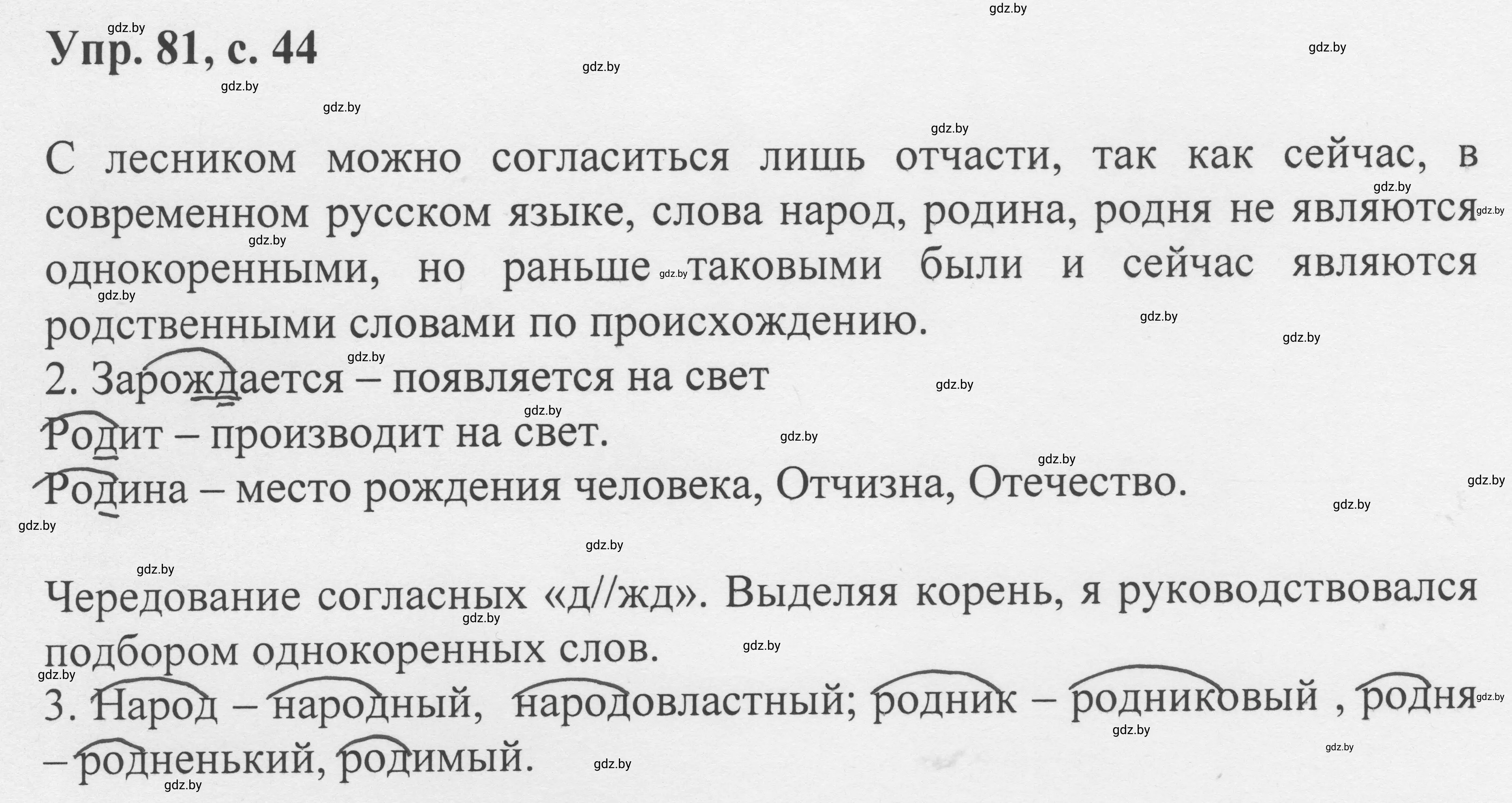 Решение 2. номер 81 (страница 44) гдз по русскому языку 6 класс Мурина, Игнатович, учебник