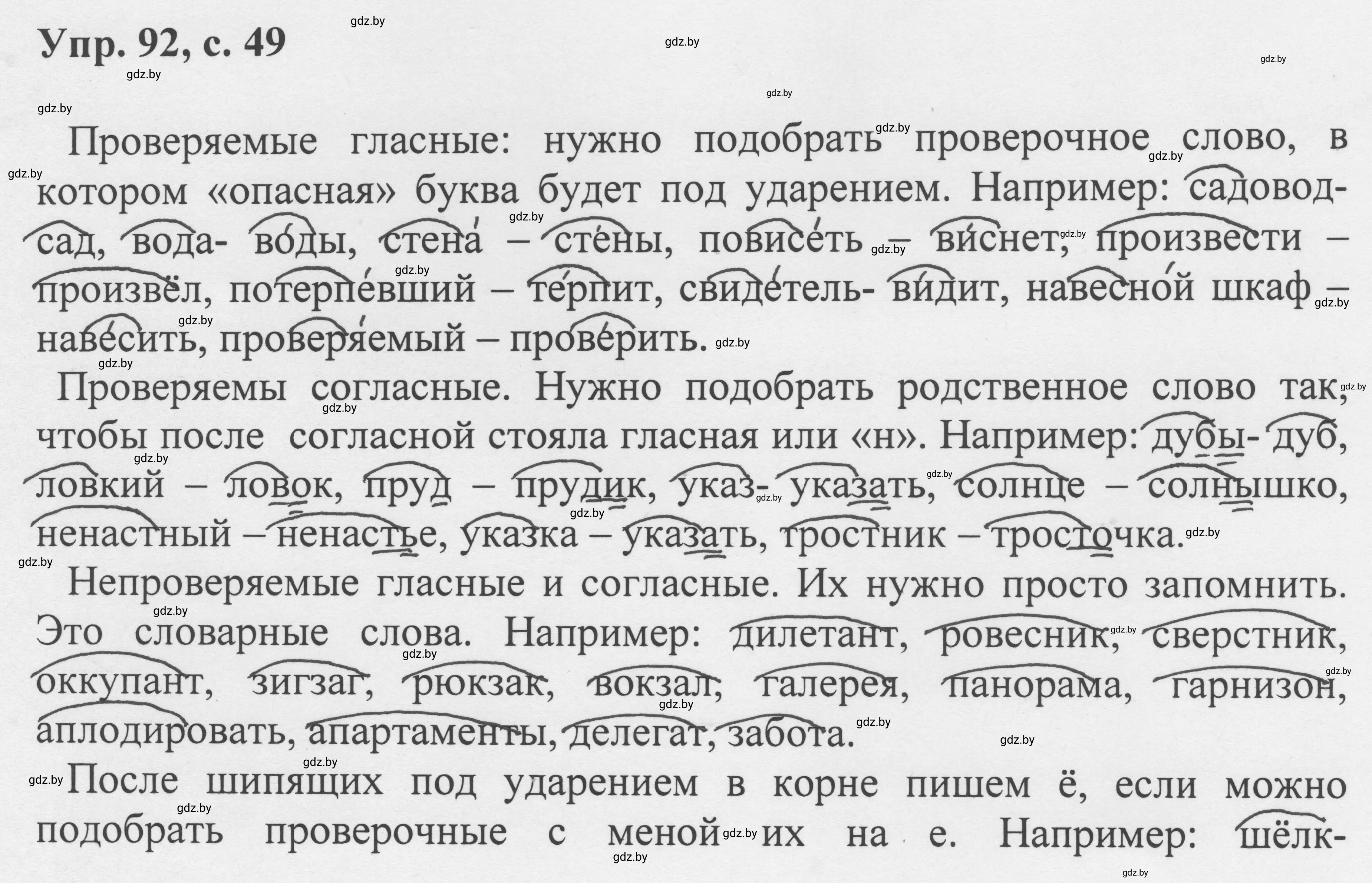 Решение 2. номер 92 (страница 49) гдз по русскому языку 6 класс Мурина, Игнатович, учебник