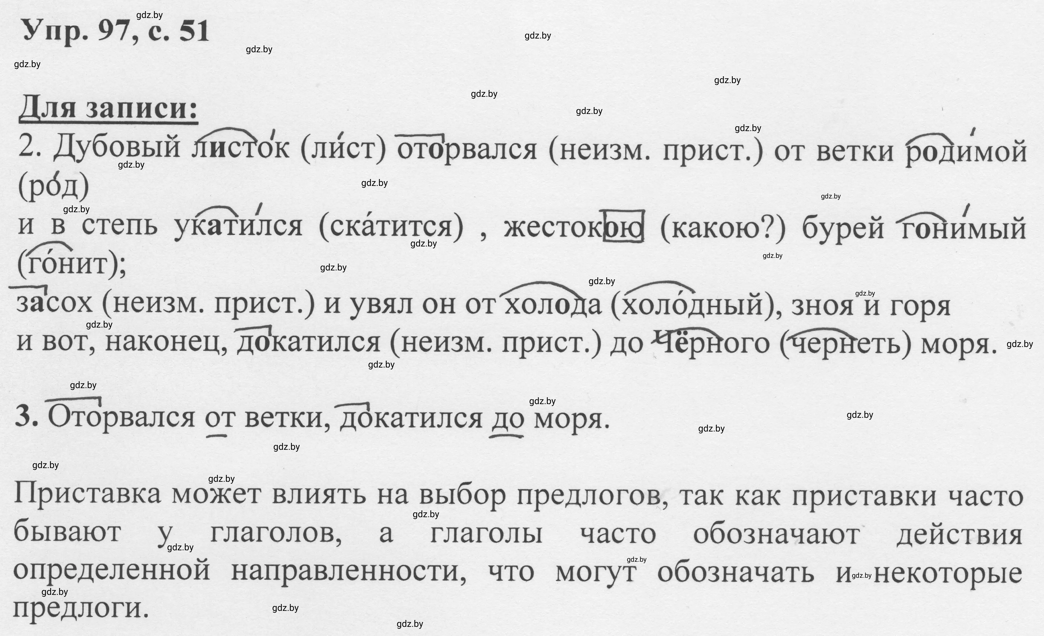 Решение 2. номер 97 (страница 51) гдз по русскому языку 6 класс Мурина, Игнатович, учебник