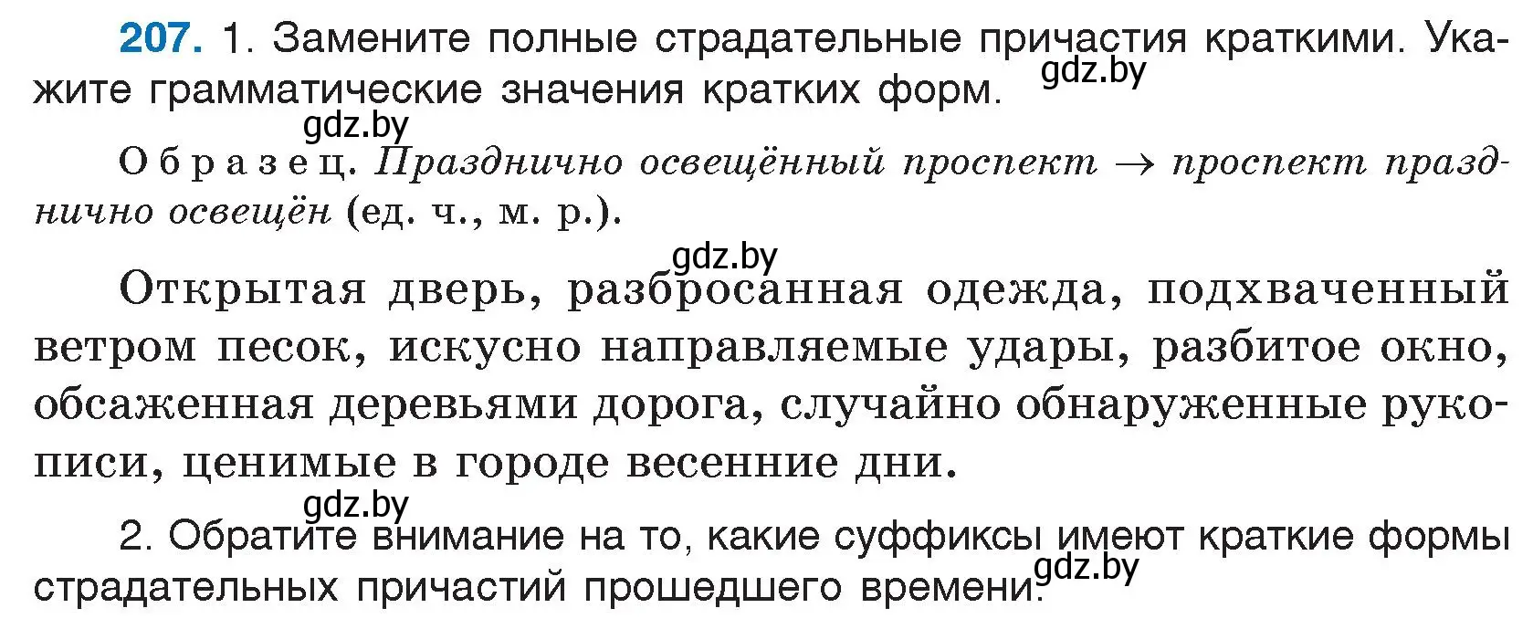 Условие номер 207 (страница 102) гдз по русскому языку 7 класс Волынец, Литвинко, учебник