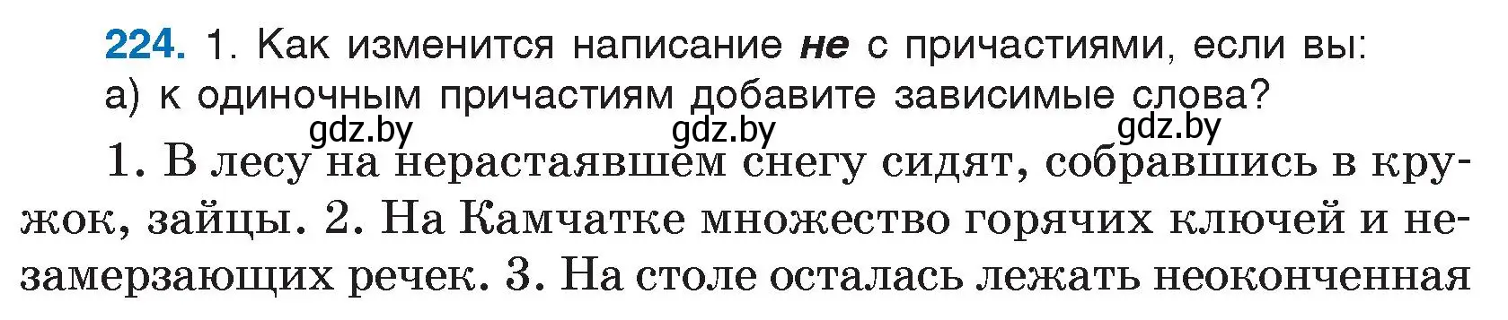 Условие номер 224 (страница 109) гдз по русскому языку 7 класс Волынец, Литвинко, учебник
