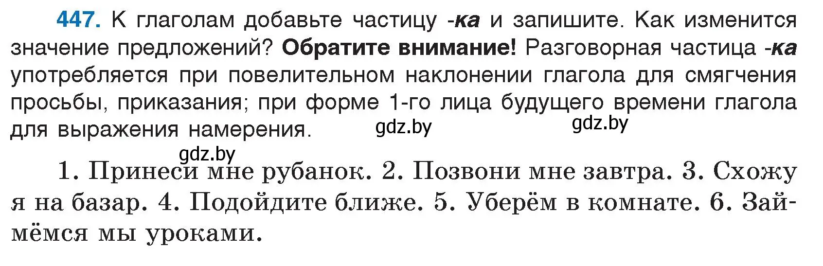 Условие номер 447 (страница 217) гдз по русскому языку 7 класс Волынец, Литвинко, учебник