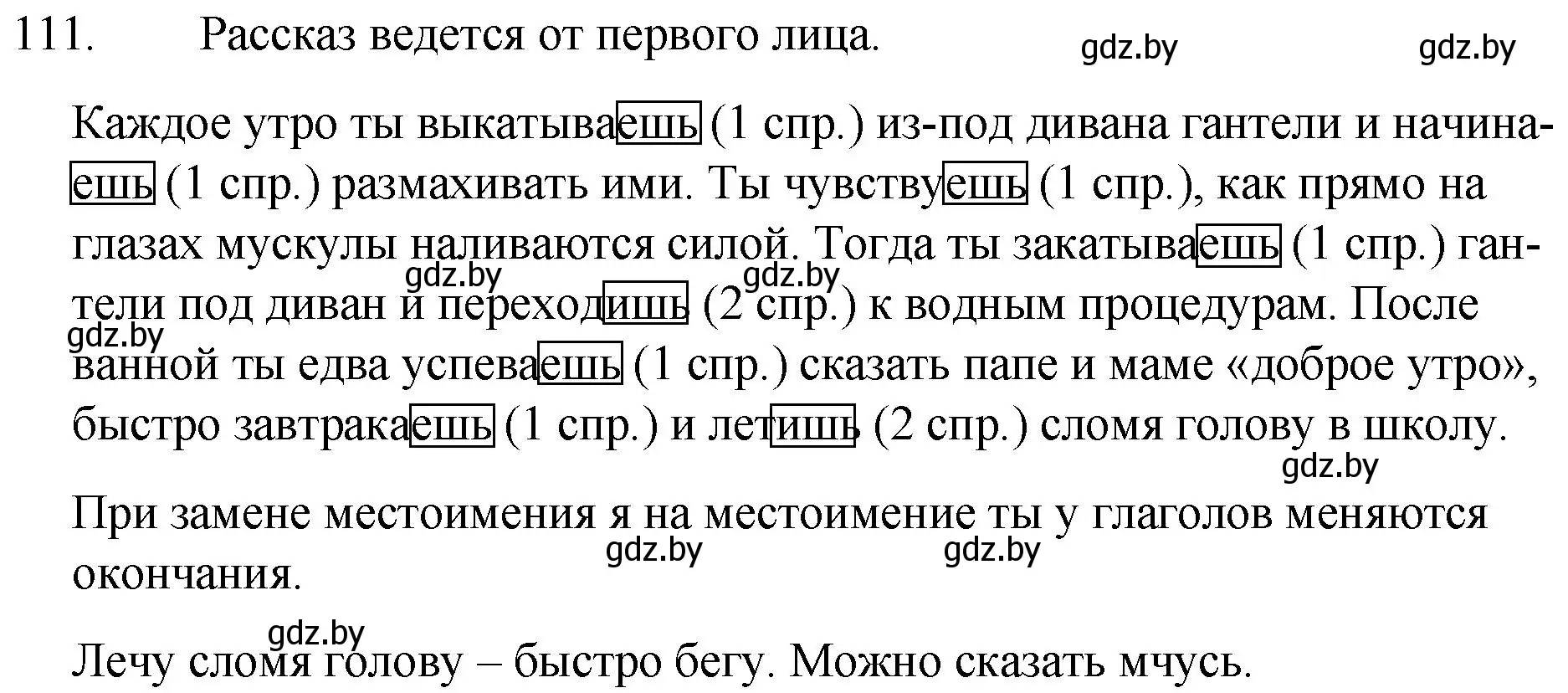 Решение номер 111 (страница 58) гдз по русскому языку 7 класс Волынец, Литвинко, учебник