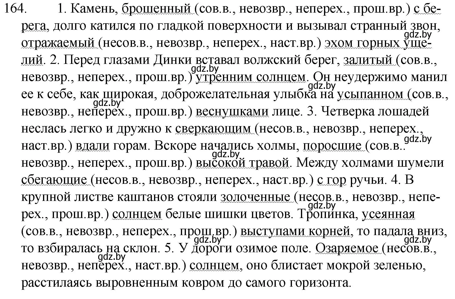 Решение номер 164 (страница 82) гдз по русскому языку 7 класс Волынец, Литвинко, учебник