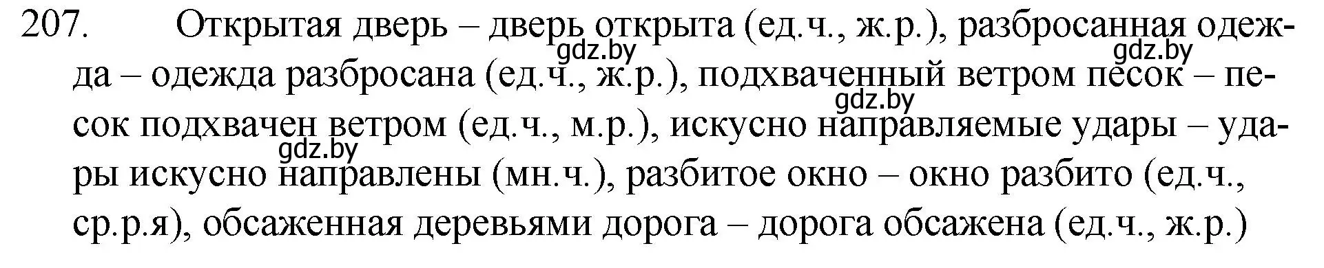 Решение номер 207 (страница 102) гдз по русскому языку 7 класс Волынец, Литвинко, учебник