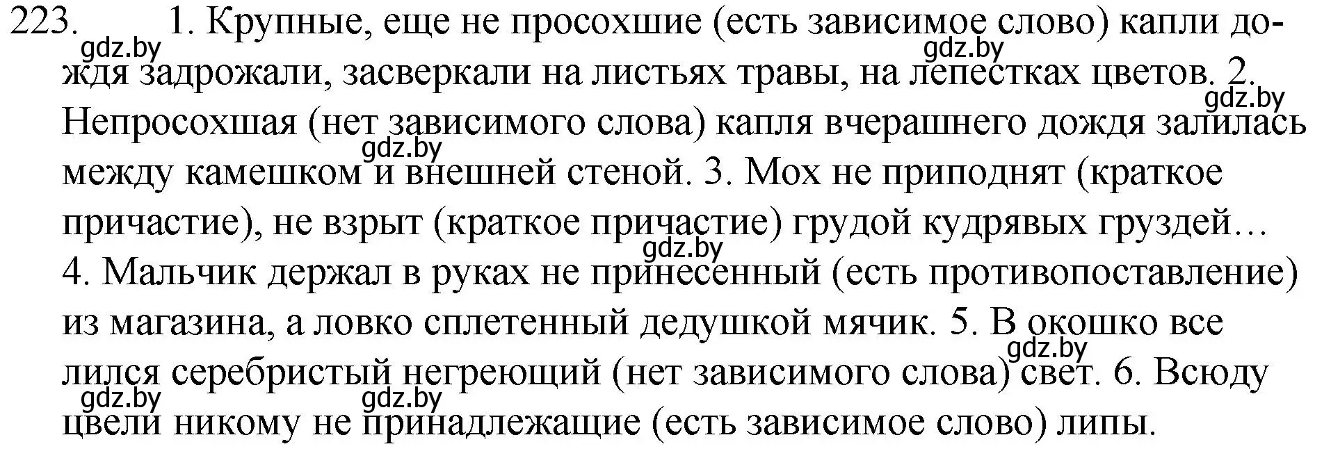 Решение номер 223 (страница 109) гдз по русскому языку 7 класс Волынец, Литвинко, учебник