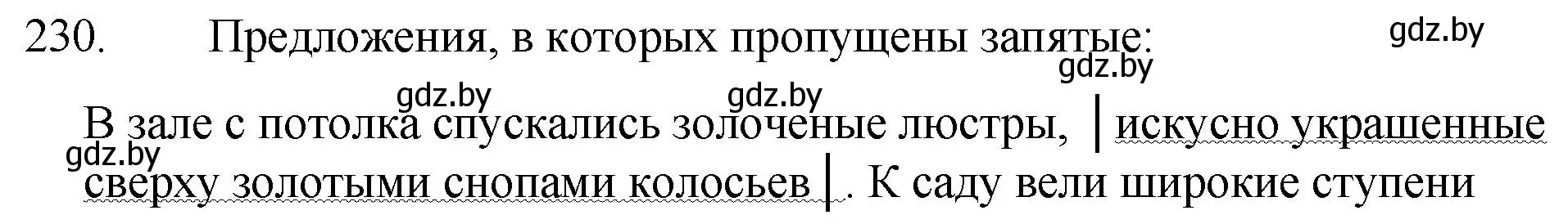 Решение номер 230 (страница 113) гдз по русскому языку 7 класс Волынец, Литвинко, учебник