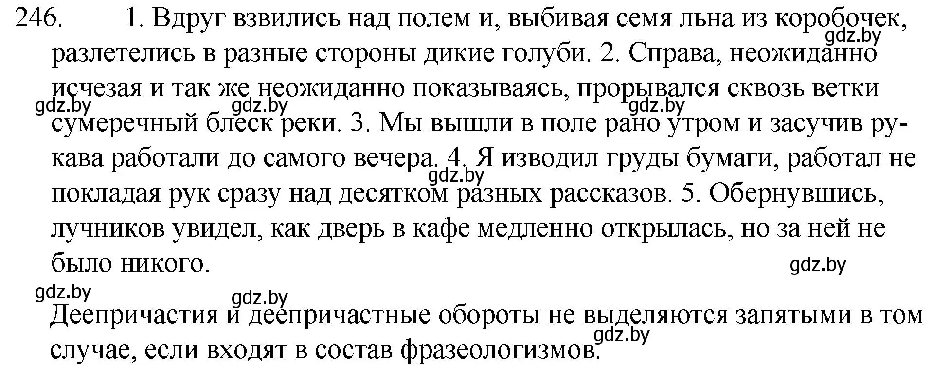 Решение номер 246 (страница 121) гдз по русскому языку 7 класс Волынец, Литвинко, учебник
