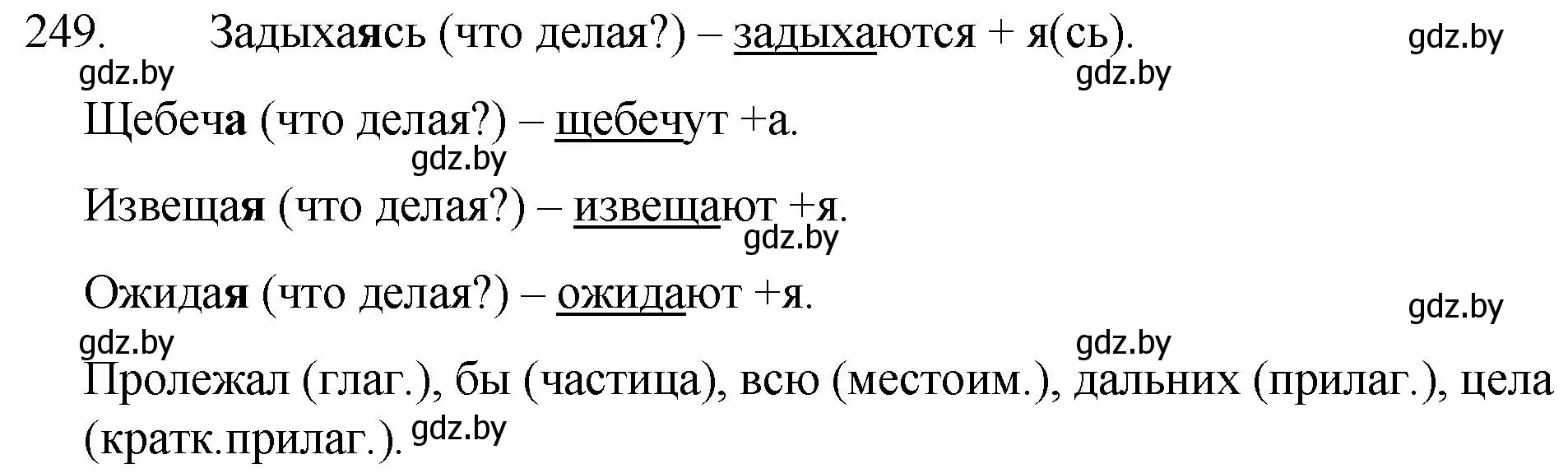 Решение номер 249 (страница 123) гдз по русскому языку 7 класс Волынец, Литвинко, учебник