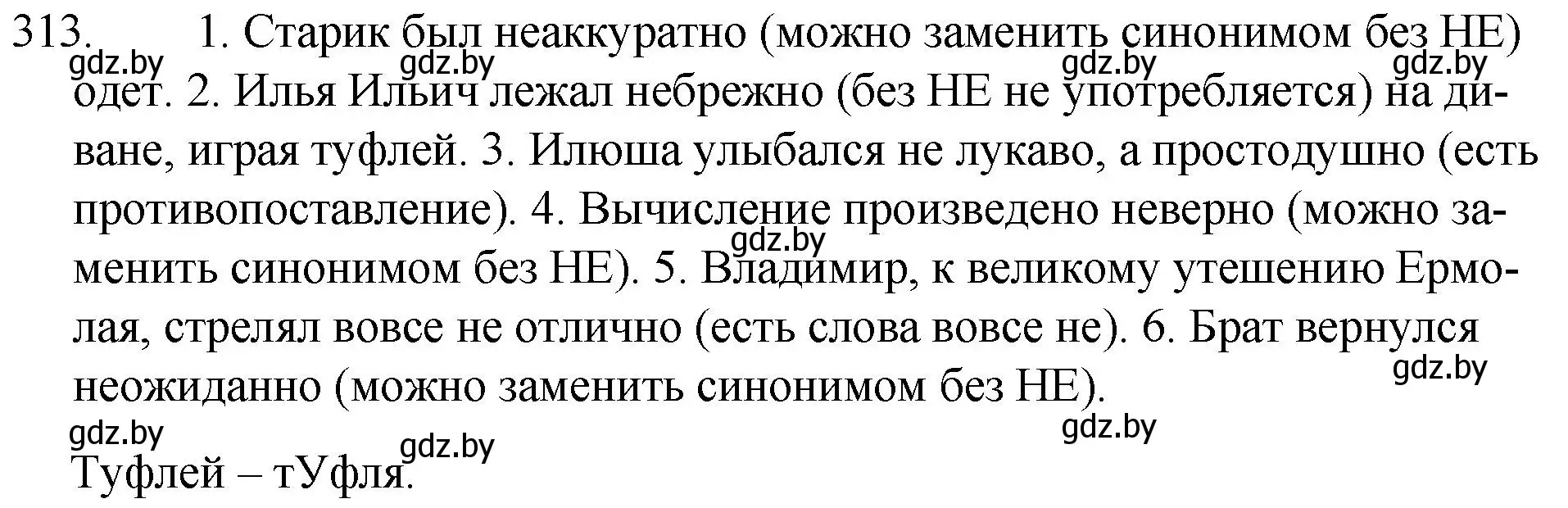 Решение номер 313 (страница 153) гдз по русскому языку 7 класс Волынец, Литвинко, учебник
