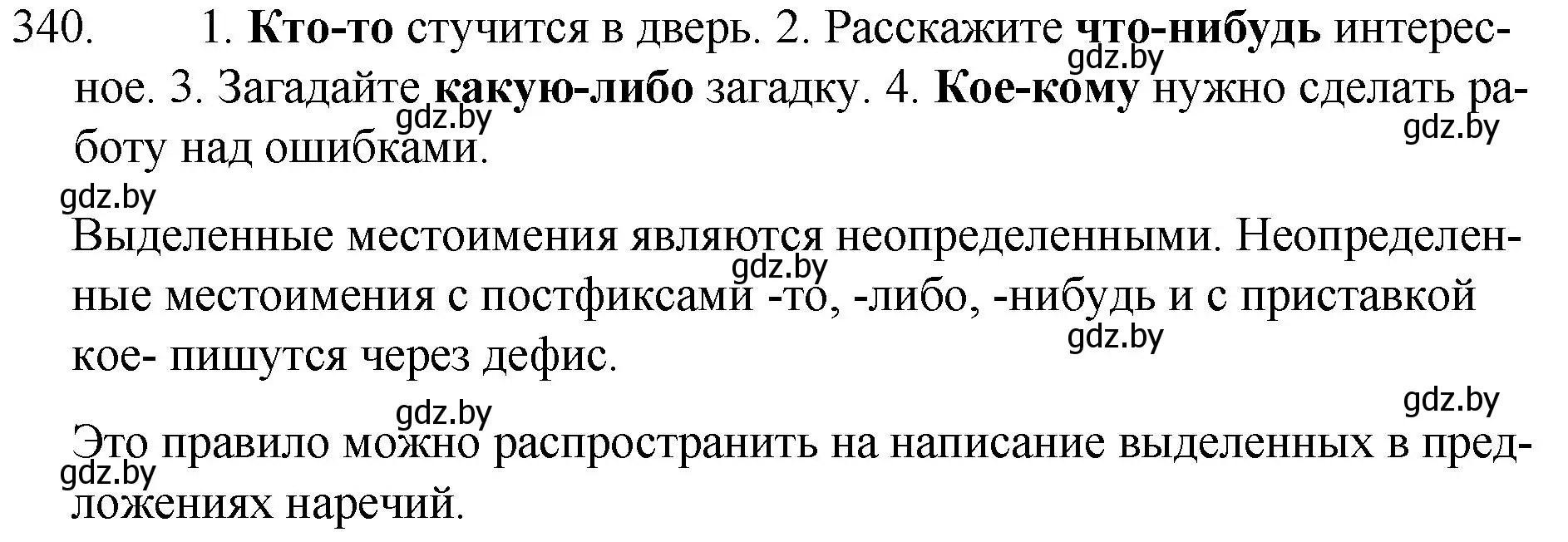 Решение номер 340 (страница 162) гдз по русскому языку 7 класс Волынец, Литвинко, учебник