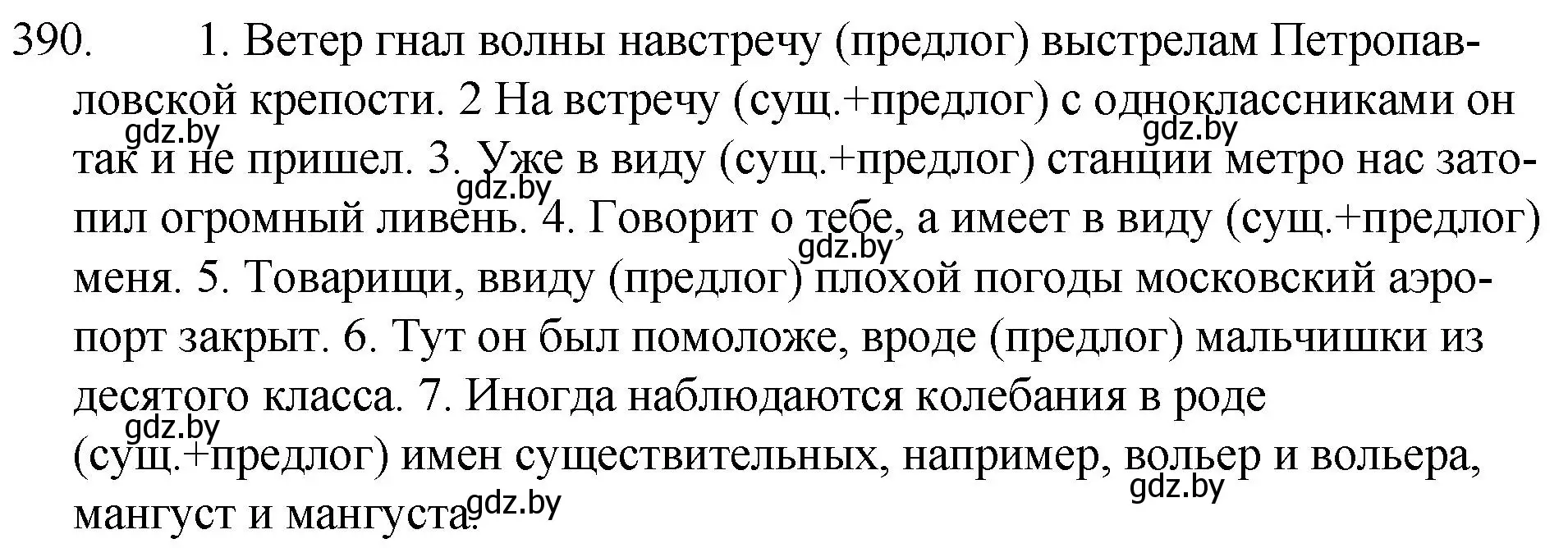 Решение номер 390 (страница 187) гдз по русскому языку 7 класс Волынец, Литвинко, учебник