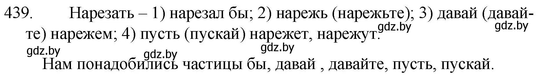 Решение номер 439 (страница 212) гдз по русскому языку 7 класс Волынец, Литвинко, учебник