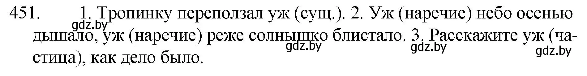 Решение номер 451 (страница 218) гдз по русскому языку 7 класс Волынец, Литвинко, учебник