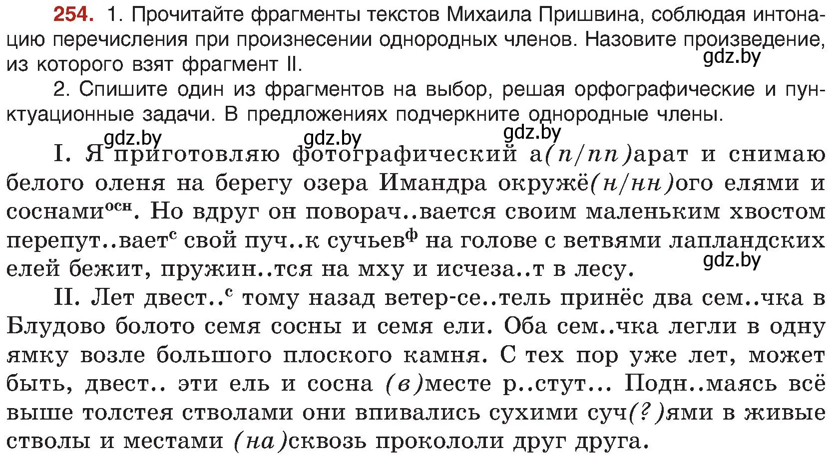 Условие номер 254 (страница 138) гдз по русскому языку 8 класс Мурина, Долбик, учебник