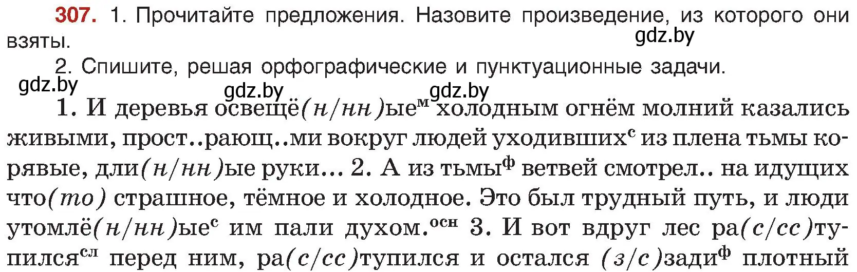 Условие номер 307 (страница 168) гдз по русскому языку 8 класс Мурина, Долбик, учебник