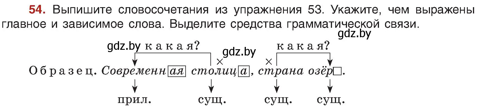 Условие номер 54 (страница 39) гдз по русскому языку 8 класс Мурина, Долбик, учебник