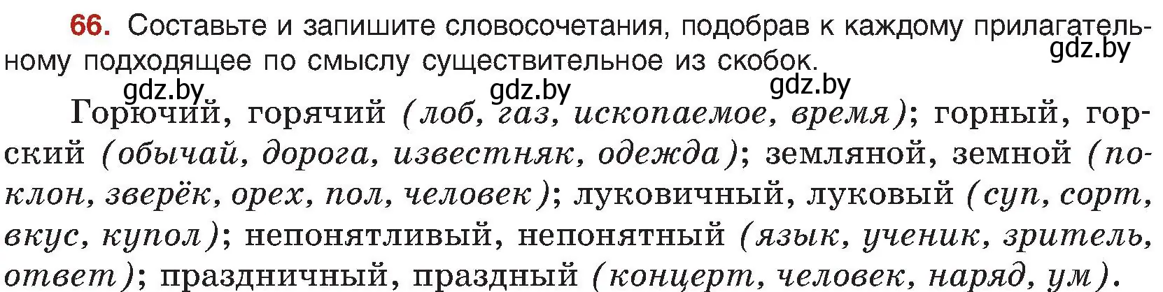 Условие номер 66 (страница 47) гдз по русскому языку 8 класс Мурина, Долбик, учебник