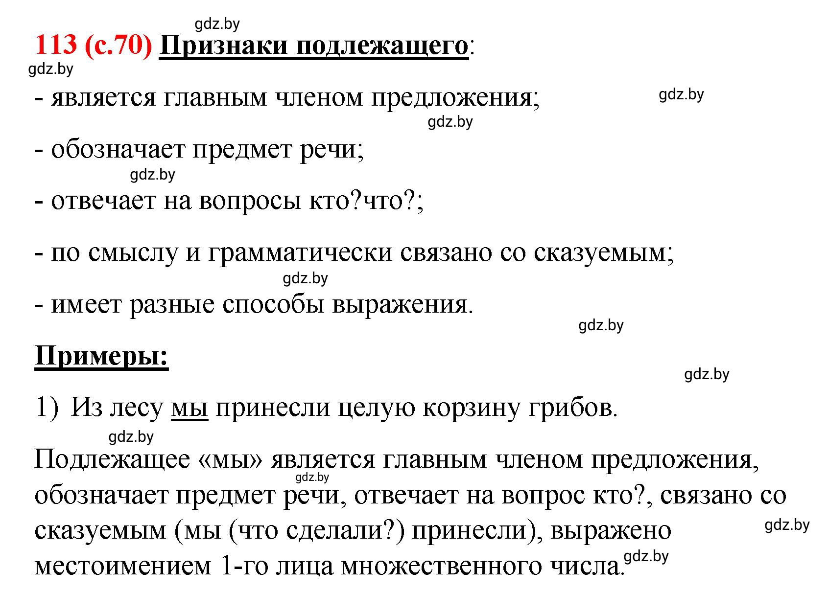 Решение номер 113 (страница 70) гдз по русскому языку 8 класс Мурина, Долбик, учебник