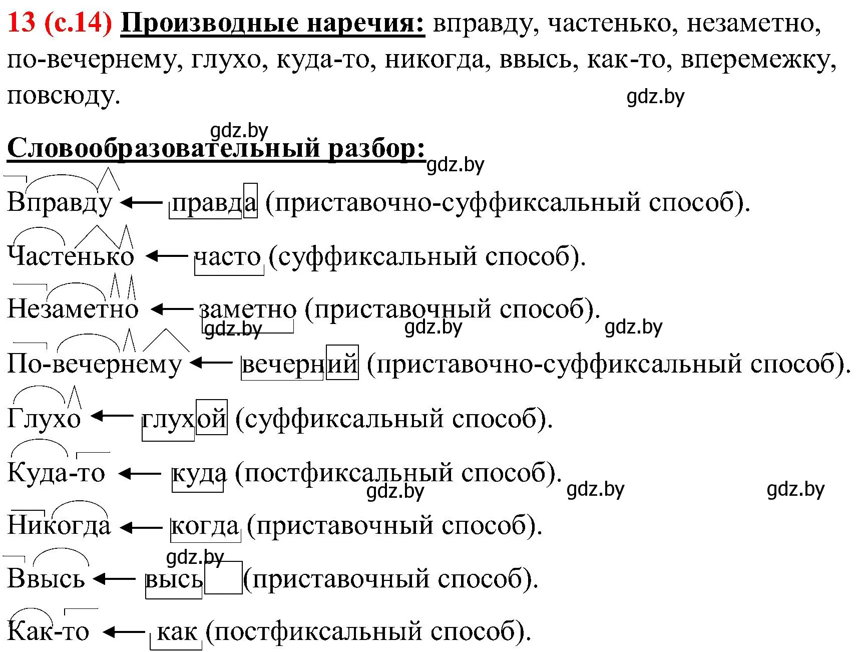 Решение номер 13 (страница 14) гдз по русскому языку 8 класс Мурина, Долбик, учебник