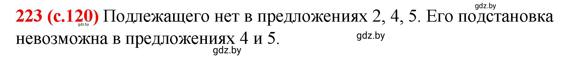 Решение номер 223 (страница 120) гдз по русскому языку 8 класс Мурина, Долбик, учебник