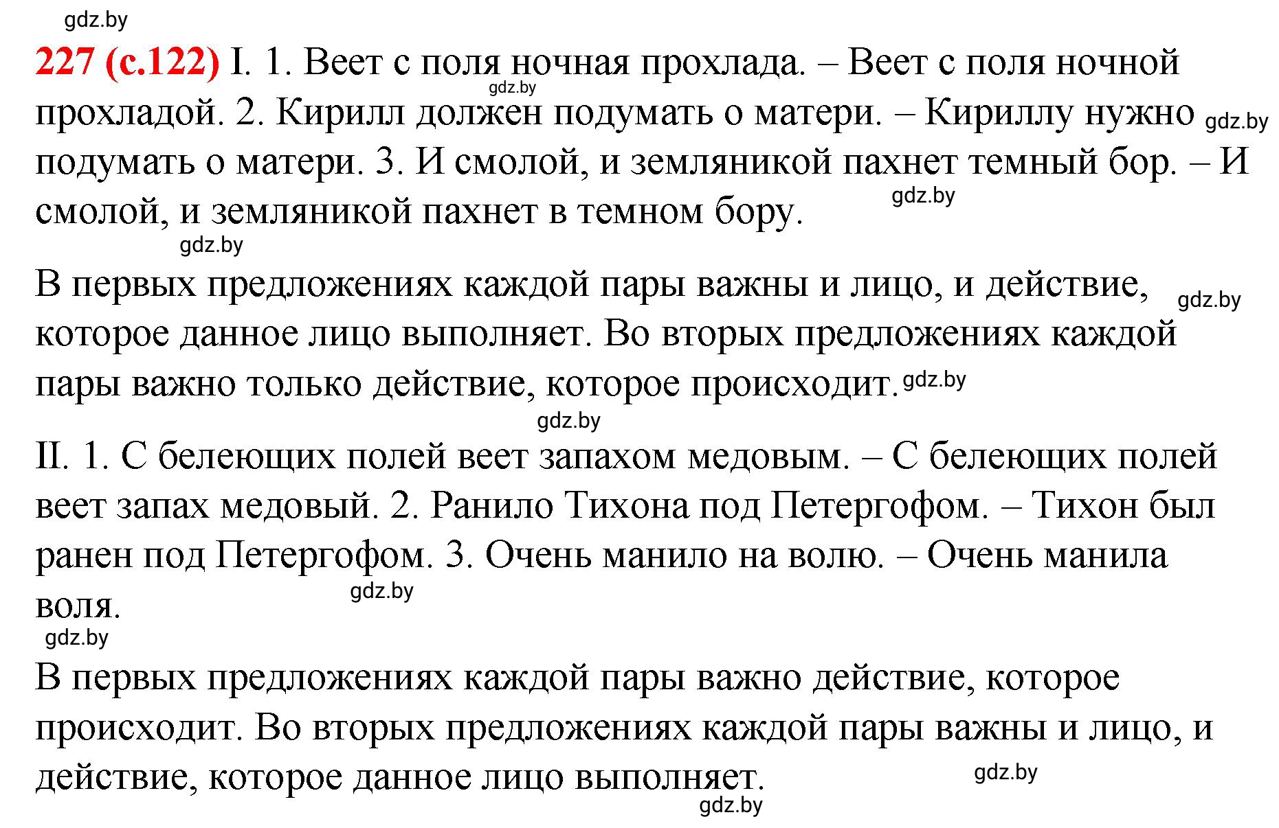 Решение номер 227 (страница 122) гдз по русскому языку 8 класс Мурина, Долбик, учебник