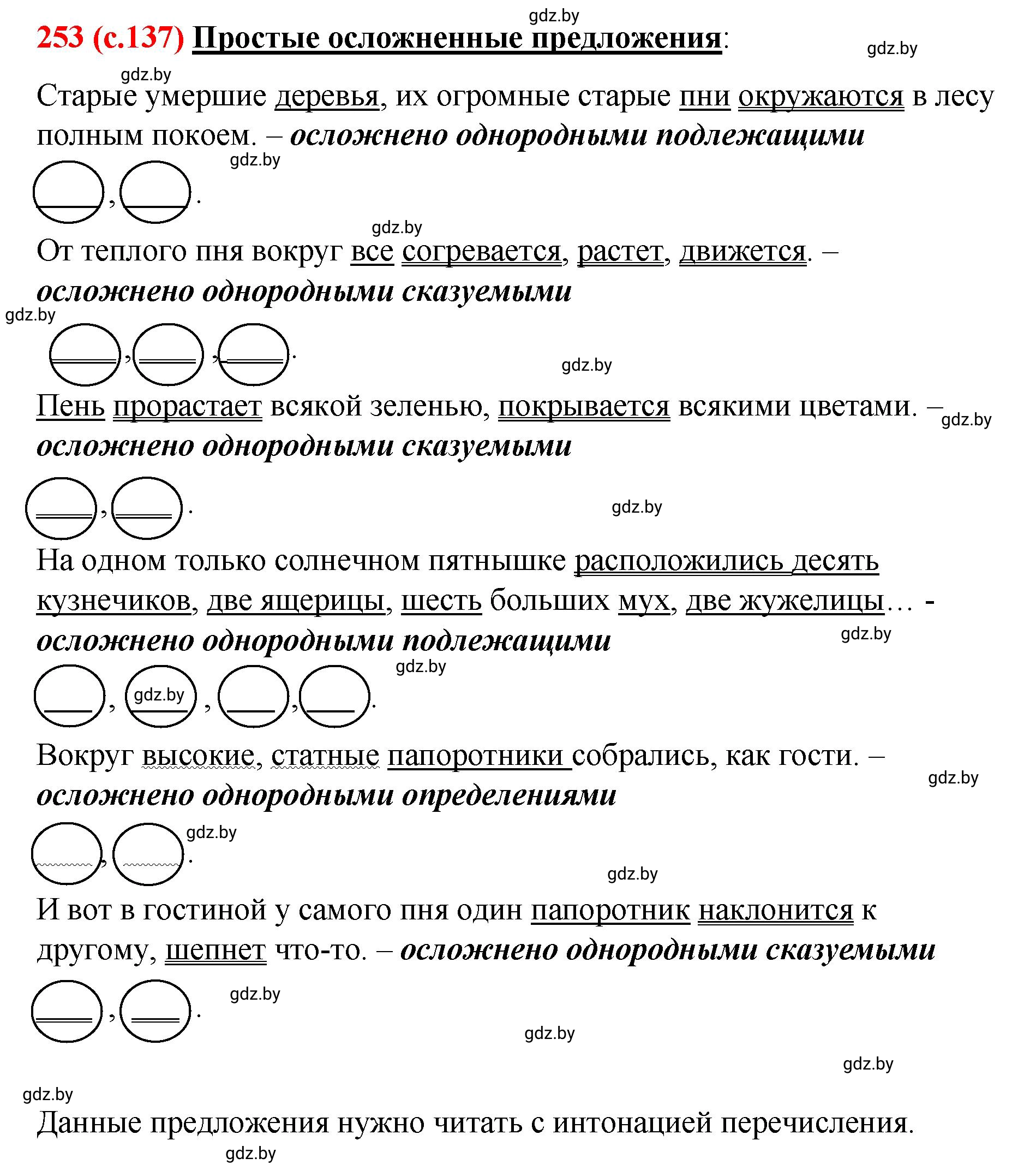 Решение номер 253 (страница 137) гдз по русскому языку 8 класс Мурина, Долбик, учебник