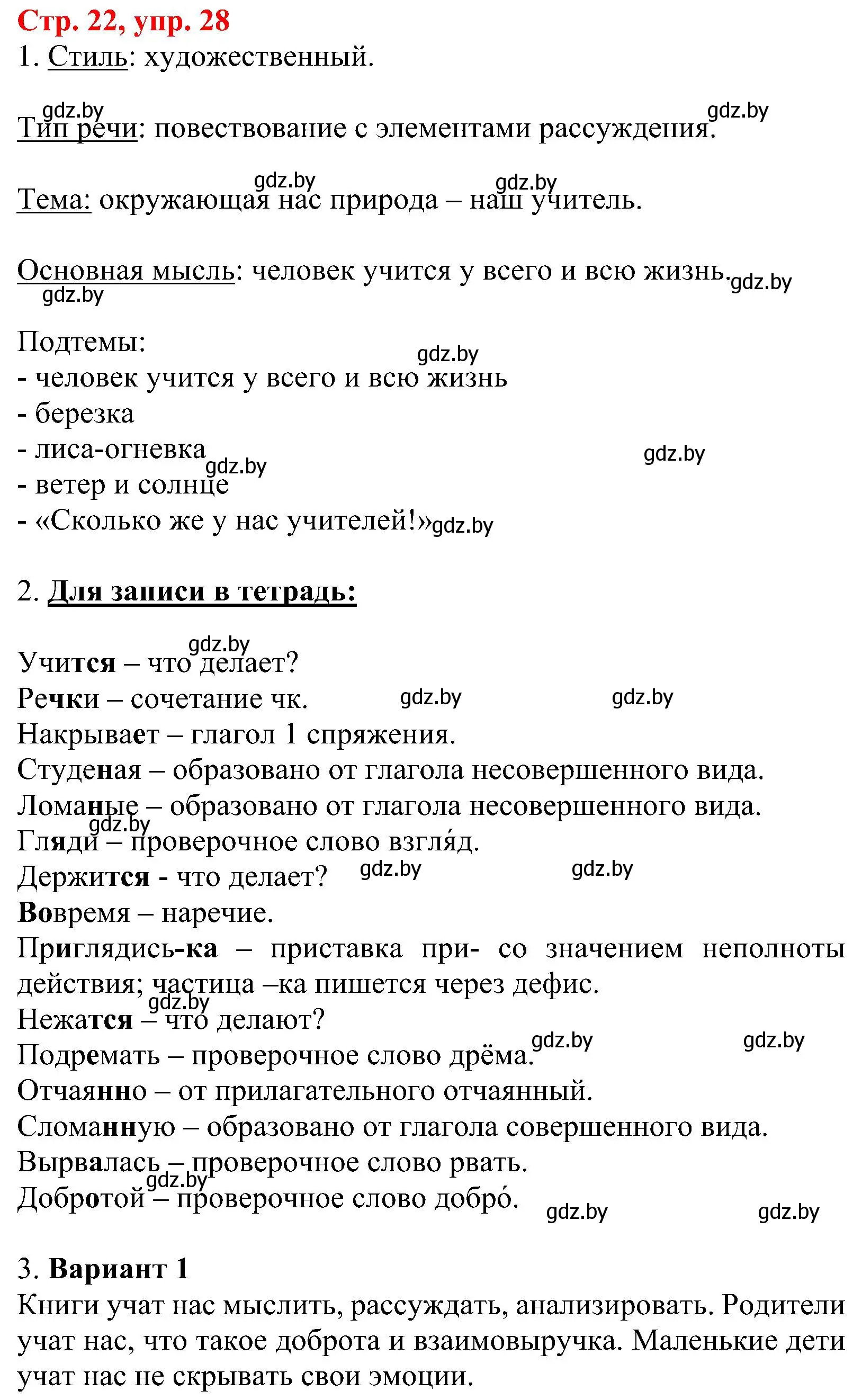 Решение номер 28 (страница 22) гдз по русскому языку 8 класс Мурина, Долбик, учебник