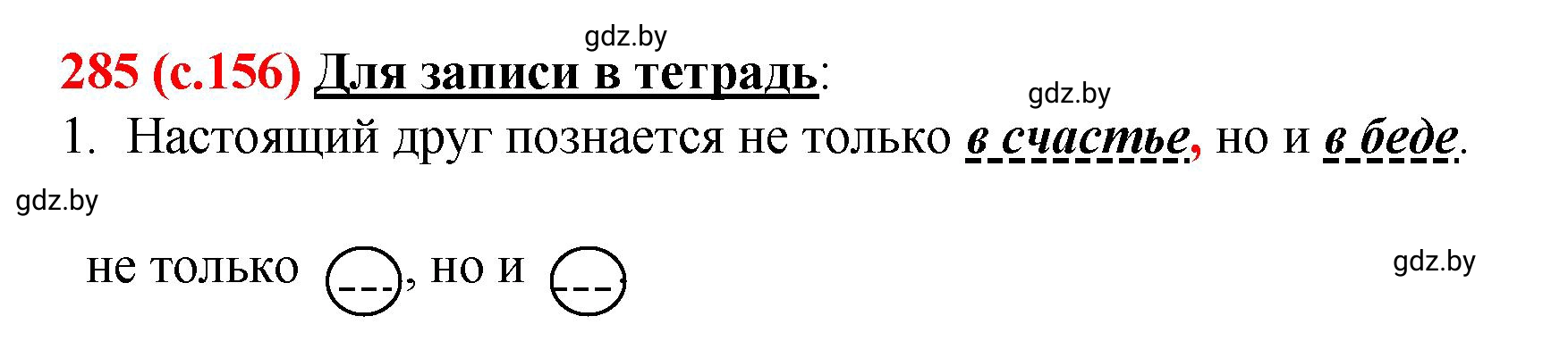 Решение номер 285 (страница 156) гдз по русскому языку 8 класс Мурина, Долбик, учебник