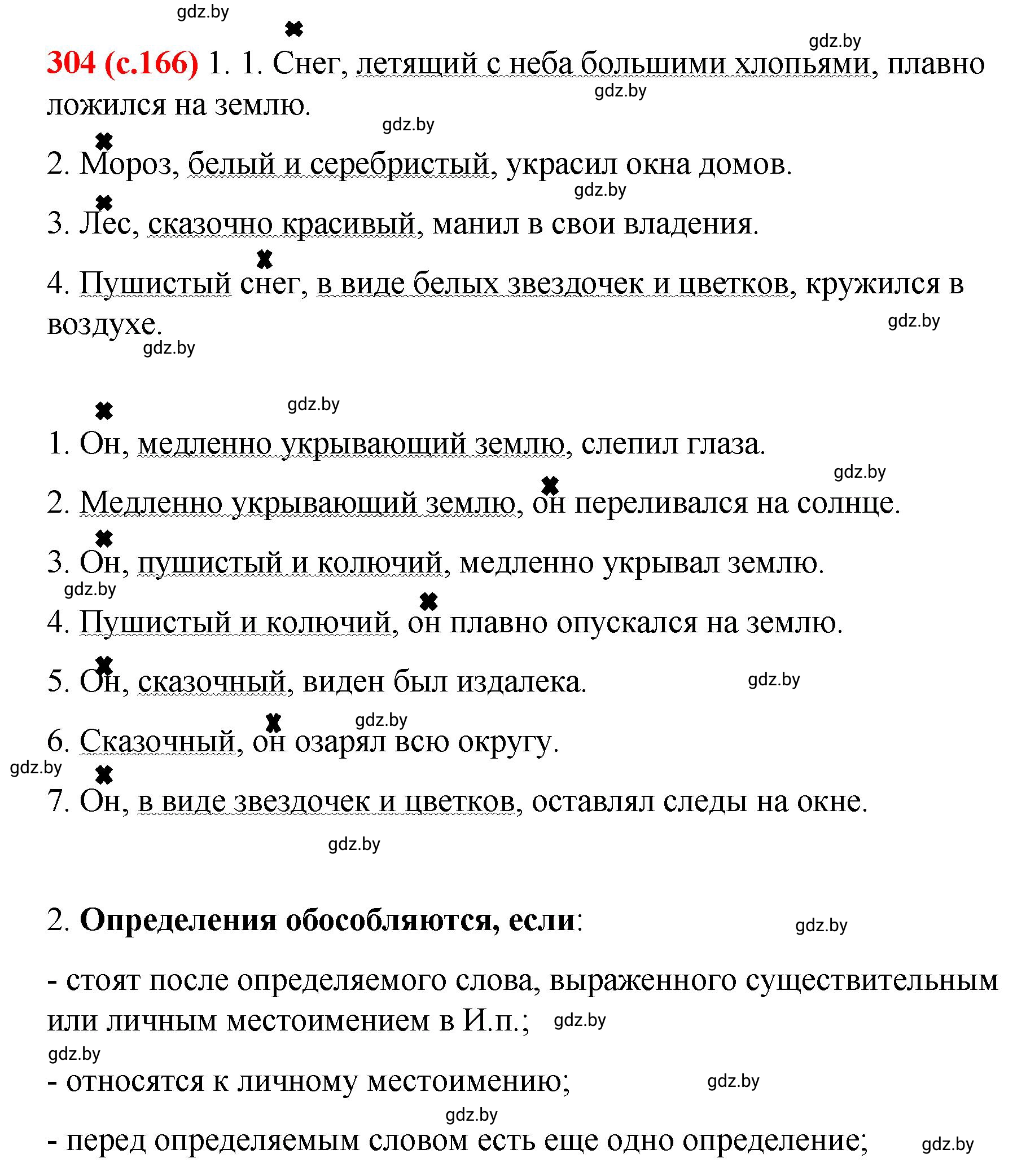 Решение номер 304 (страница 166) гдз по русскому языку 8 класс Мурина, Долбик, учебник