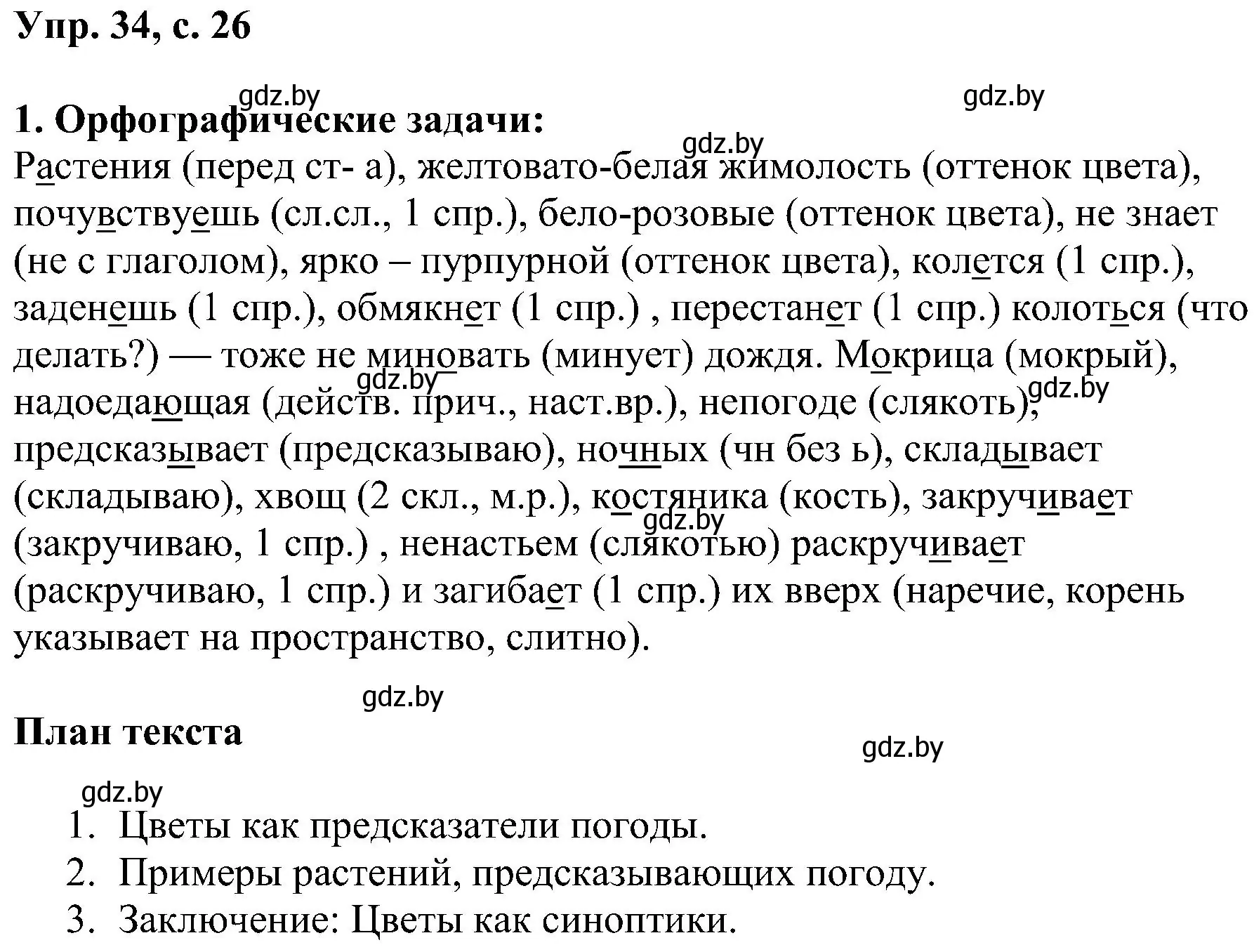 Решение номер 34 (страница 25) гдз по русскому языку 8 класс Мурина, Долбик, учебник