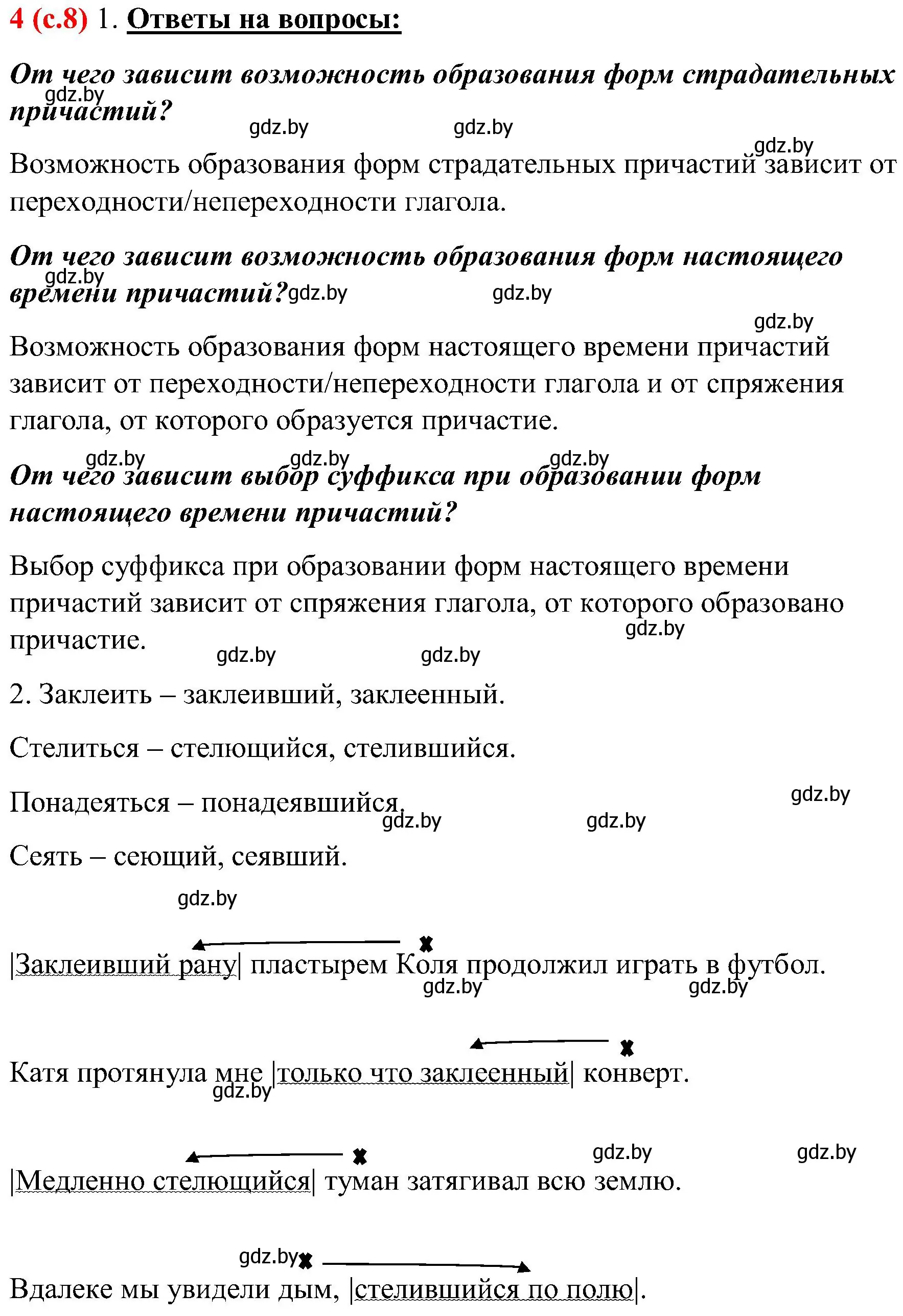 Решение номер 4 (страница 8) гдз по русскому языку 8 класс Мурина, Долбик, учебник