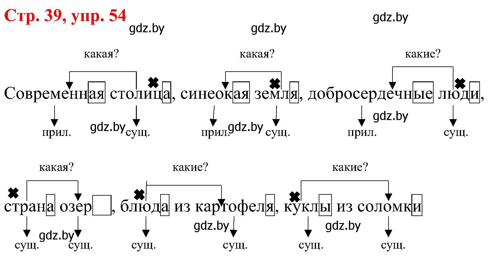 Решение номер 54 (страница 39) гдз по русскому языку 8 класс Мурина, Долбик, учебник