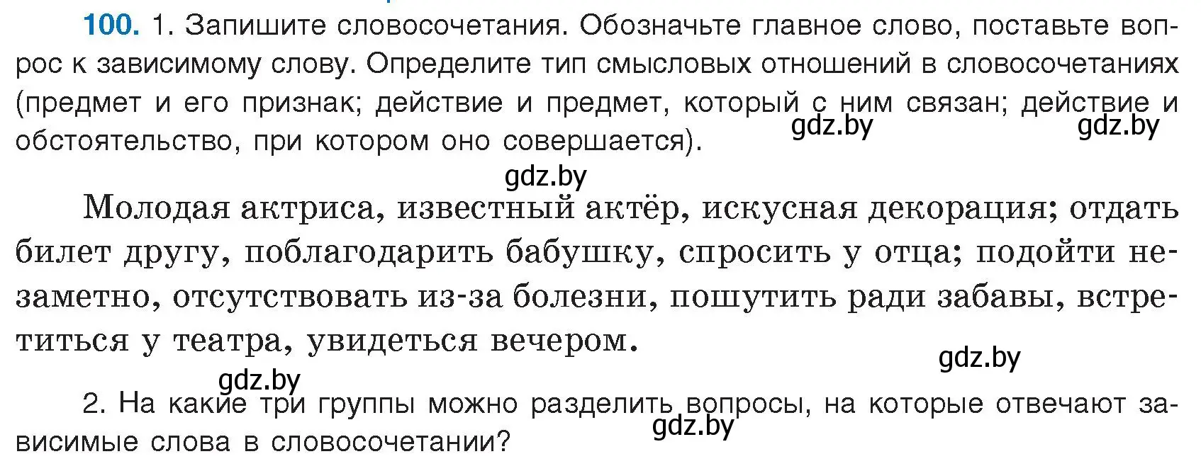 Условие номер 100 (страница 61) гдз по русскому языку 9 класс Мурина, Литвинко, учебник