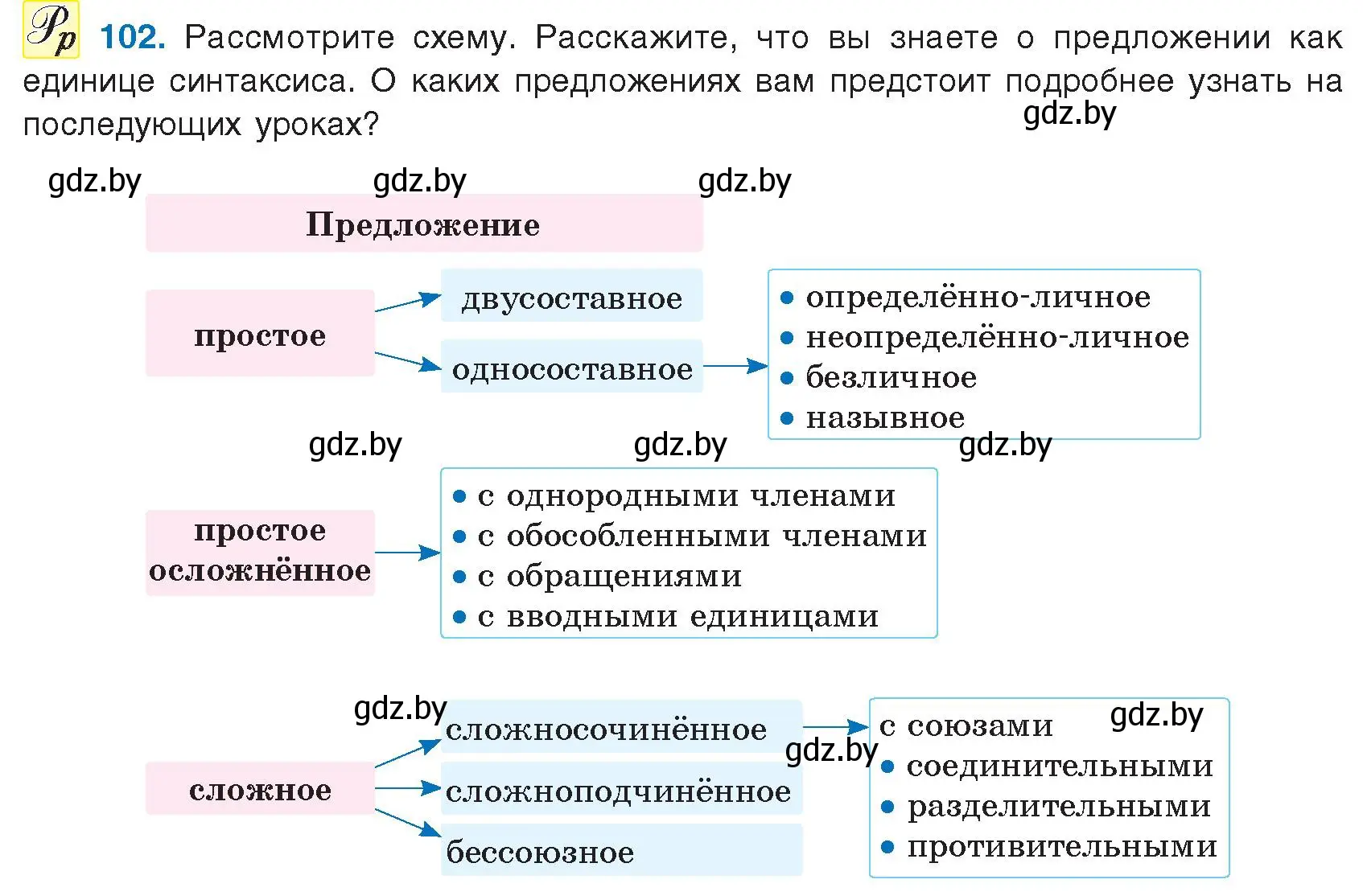 Условие номер 102 (страница 62) гдз по русскому языку 9 класс Мурина, Литвинко, учебник