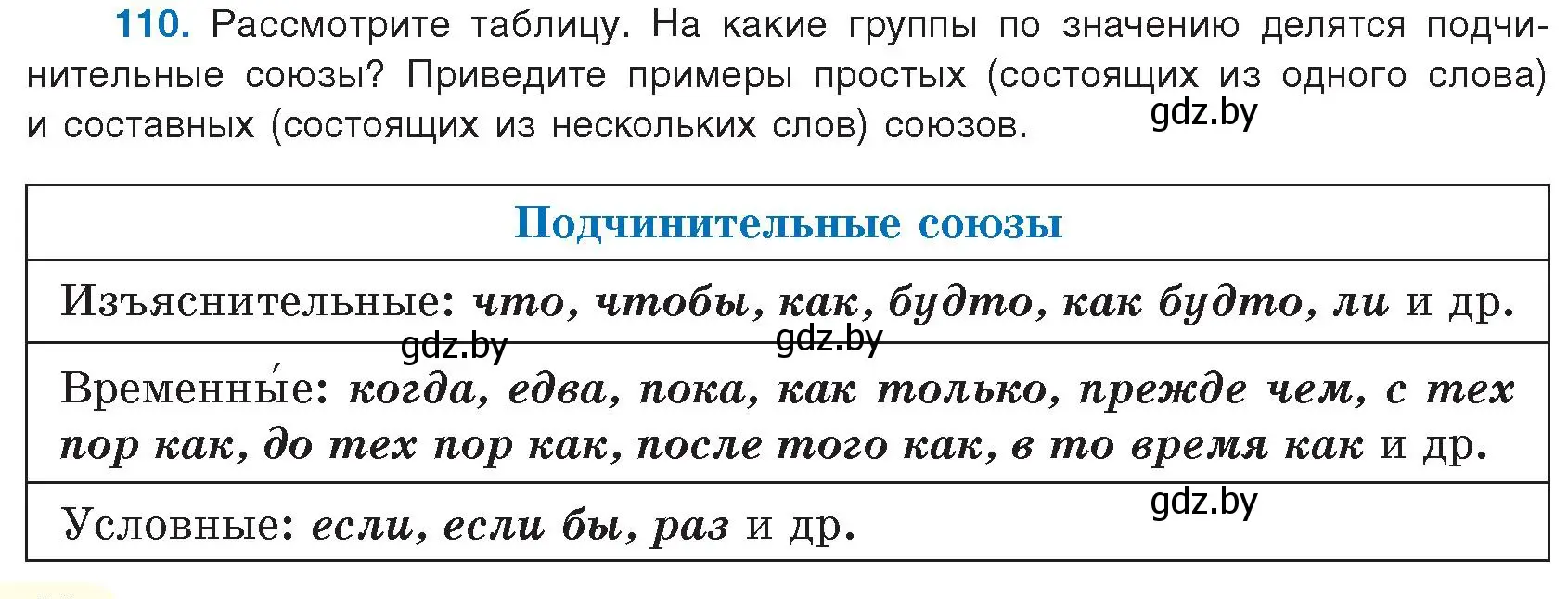 Условие номер 110 (страница 66) гдз по русскому языку 9 класс Мурина, Литвинко, учебник
