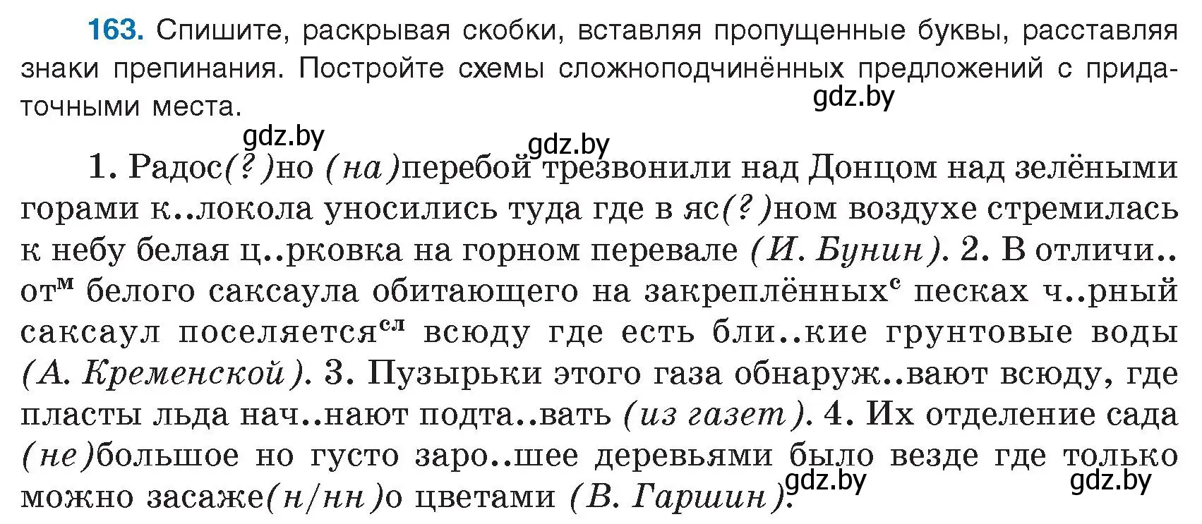 Условие номер 163 (страница 96) гдз по русскому языку 9 класс Мурина, Литвинко, учебник