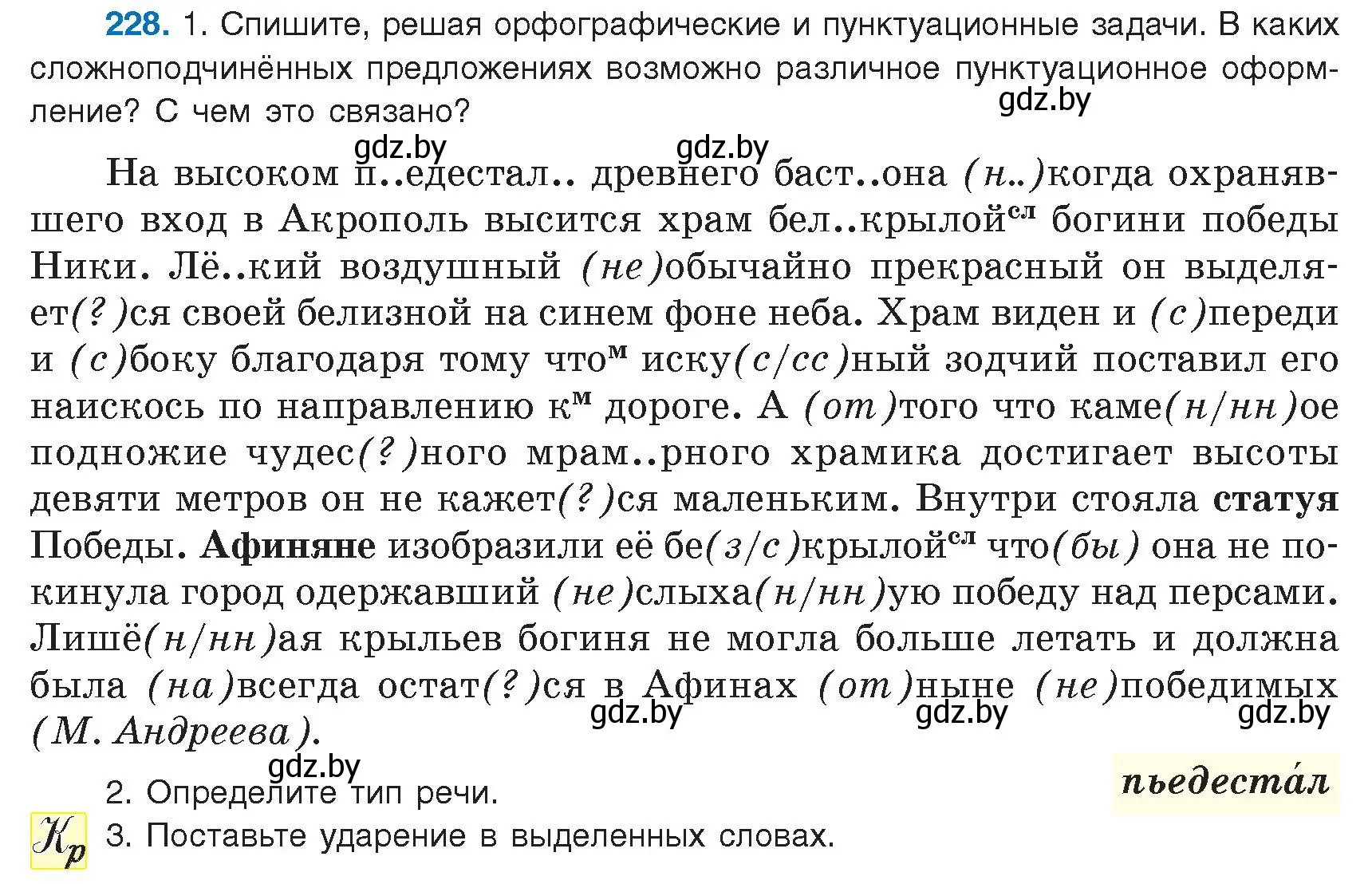 Условие номер 228 (страница 127) гдз по русскому языку 9 класс Мурина, Литвинко, учебник