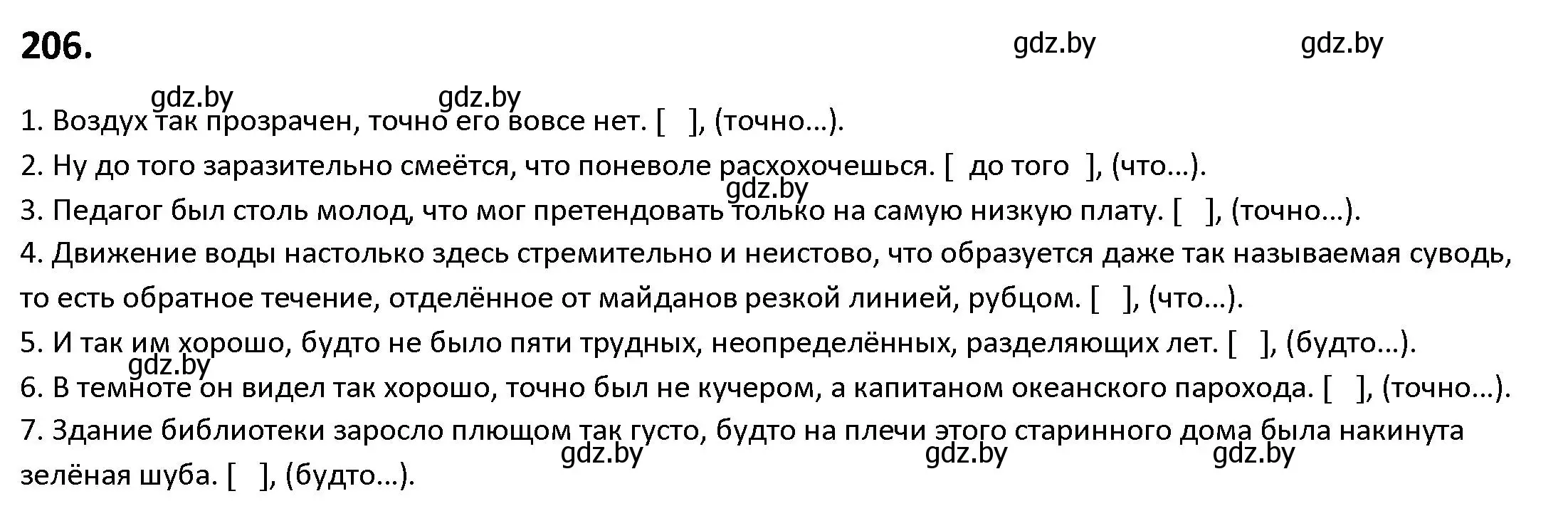 Решение номер 206 (страница 118) гдз по русскому языку 9 класс Мурина, Литвинко, учебник