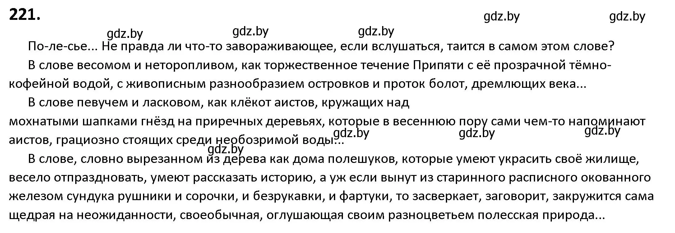 Решение номер 221 (страница 124) гдз по русскому языку 9 класс Мурина, Литвинко, учебник