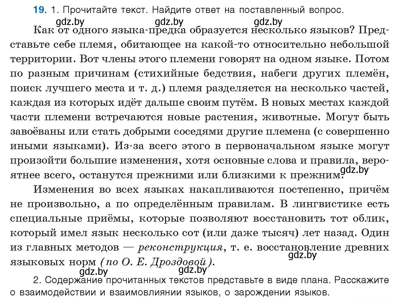 Условие номер 19 (страница 15) гдз по русскому языку 10 класс Леонович, Волынец, учебник