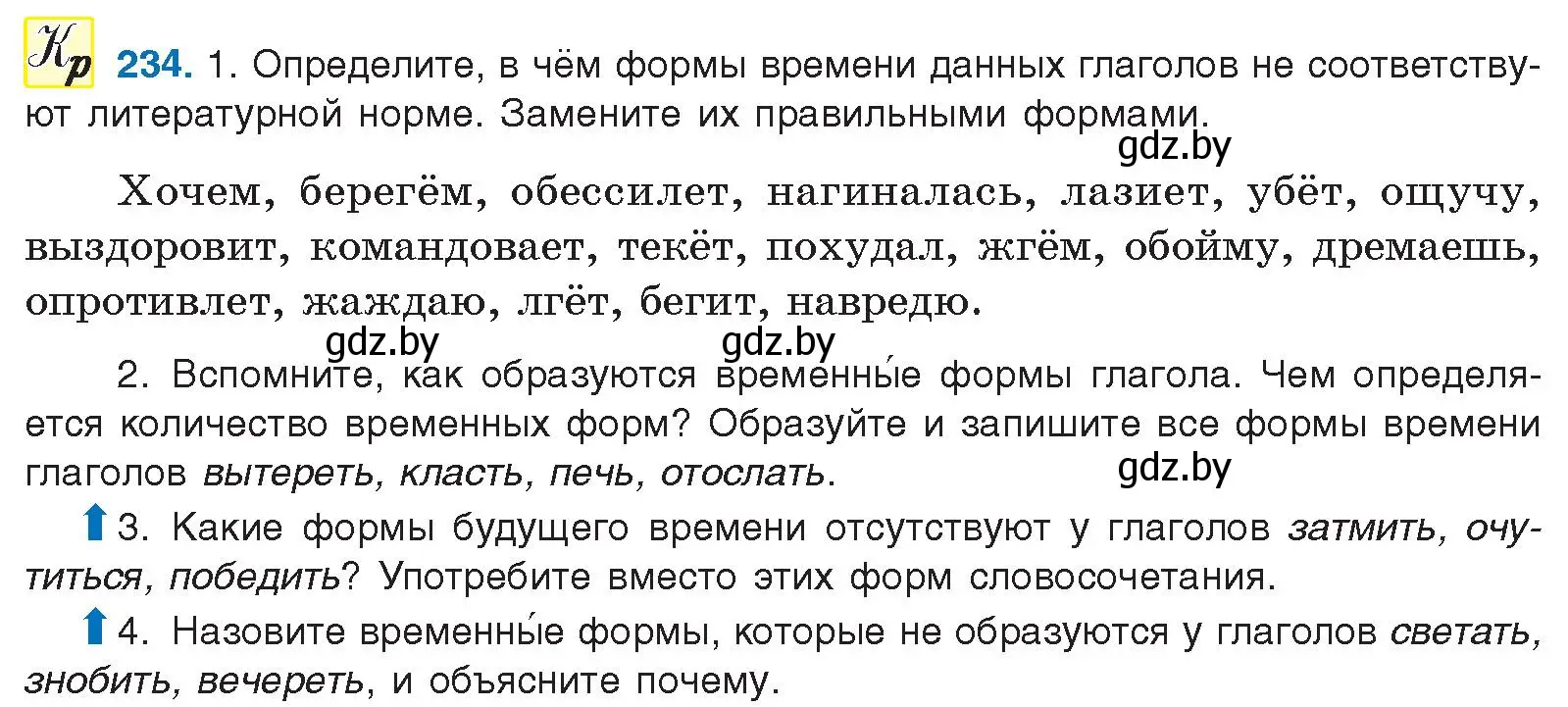 Условие номер 234 (страница 131) гдз по русскому языку 10 класс Леонович, Волынец, учебник