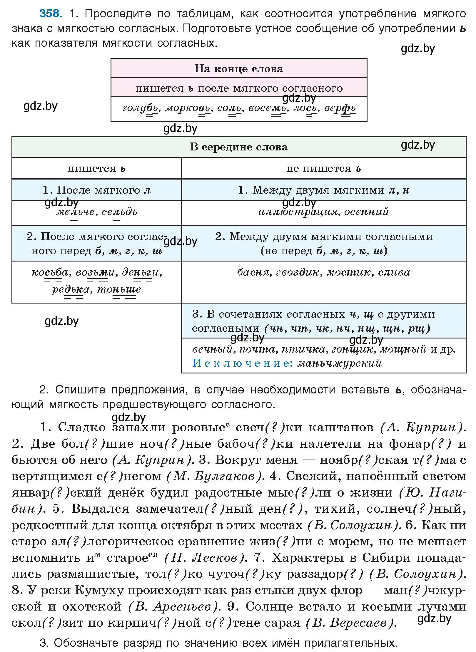 Условие номер 358 (страница 192) гдз по русскому языку 10 класс Леонович, Волынец, учебник