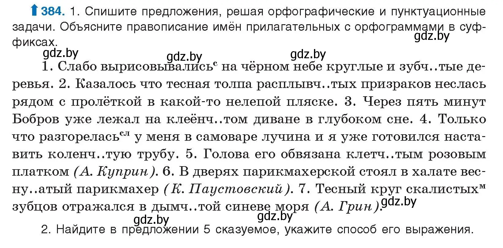 Условие номер 384 (страница 204) гдз по русскому языку 10 класс Леонович, Волынец, учебник