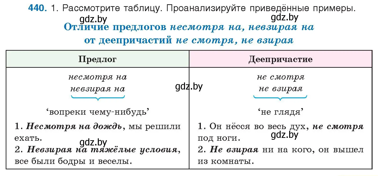 Условие номер 440 (страница 235) гдз по русскому языку 10 класс Леонович, Волынец, учебник