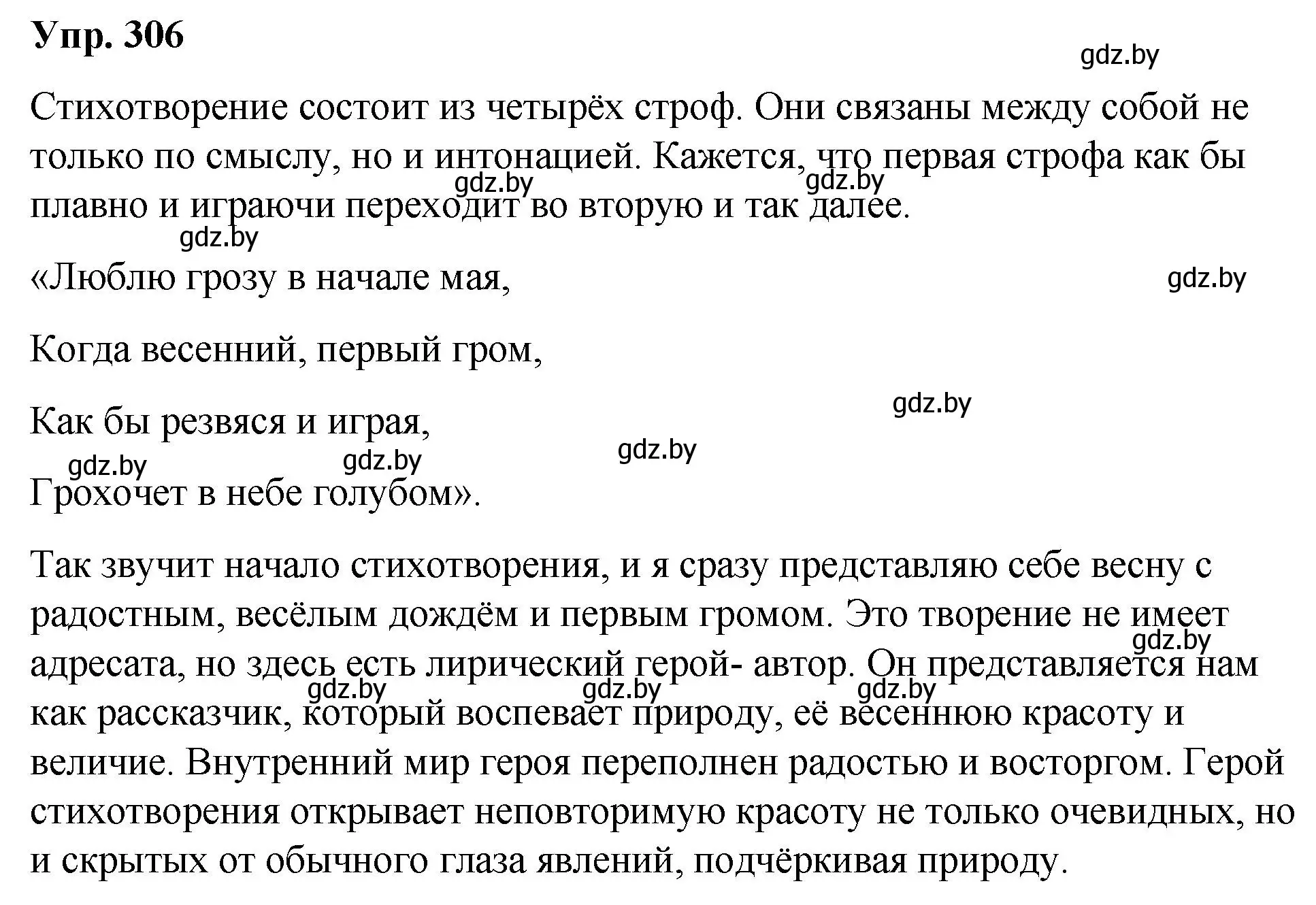 Решение номер 306 (страница 160) гдз по русскому языку 10 класс Леонович, Волынец, учебник