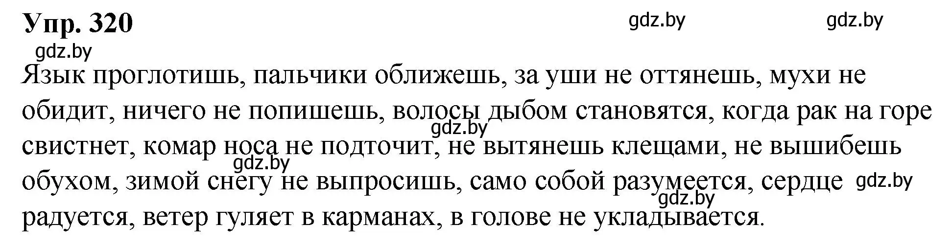 Решение номер 320 (страница 170) гдз по русскому языку 10 класс Леонович, Волынец, учебник