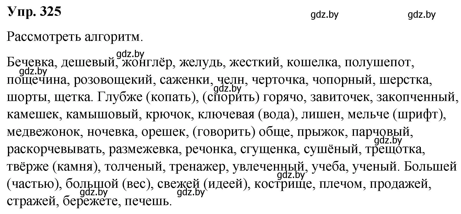 Решение номер 325 (страница 173) гдз по русскому языку 10 класс Леонович, Волынец, учебник