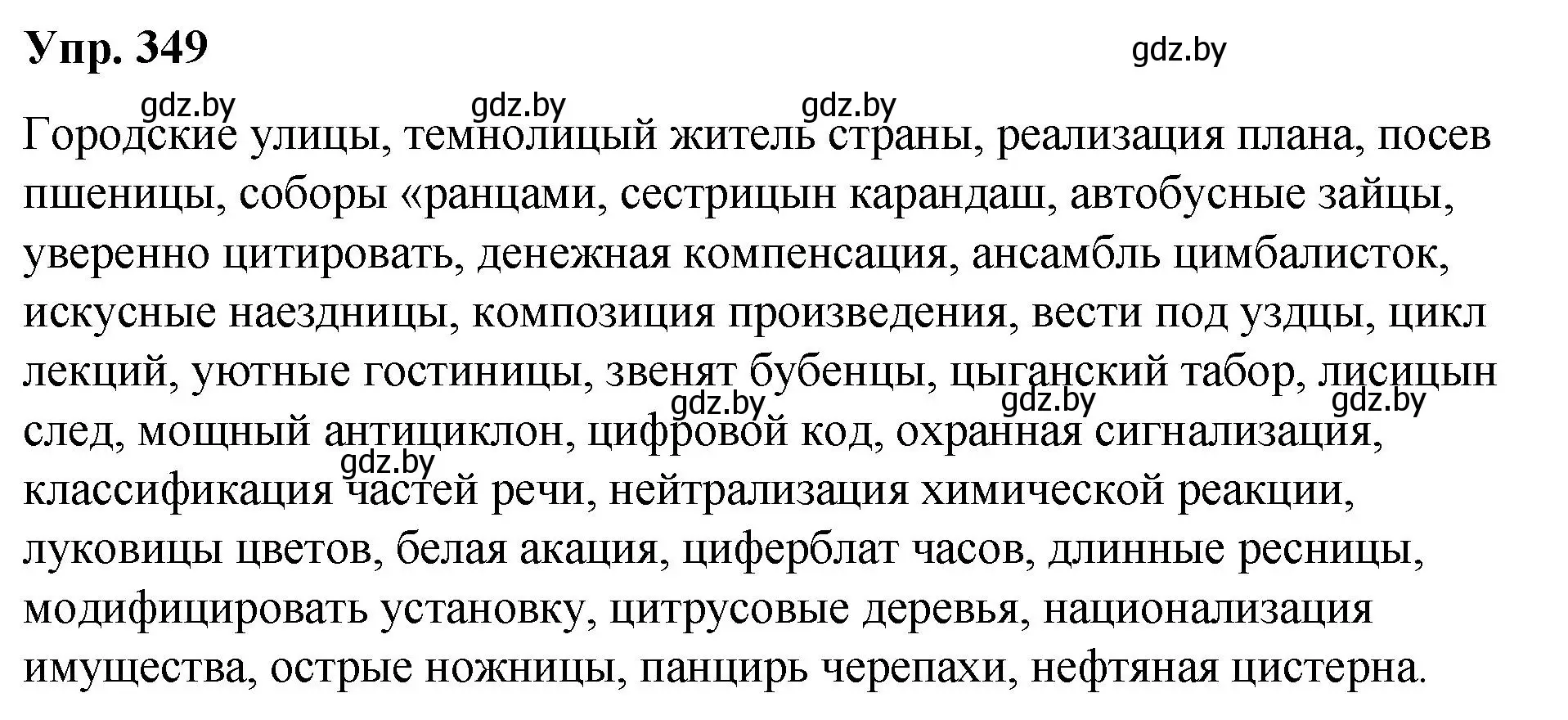 Решение номер 349 (страница 184) гдз по русскому языку 10 класс Леонович, Волынец, учебник